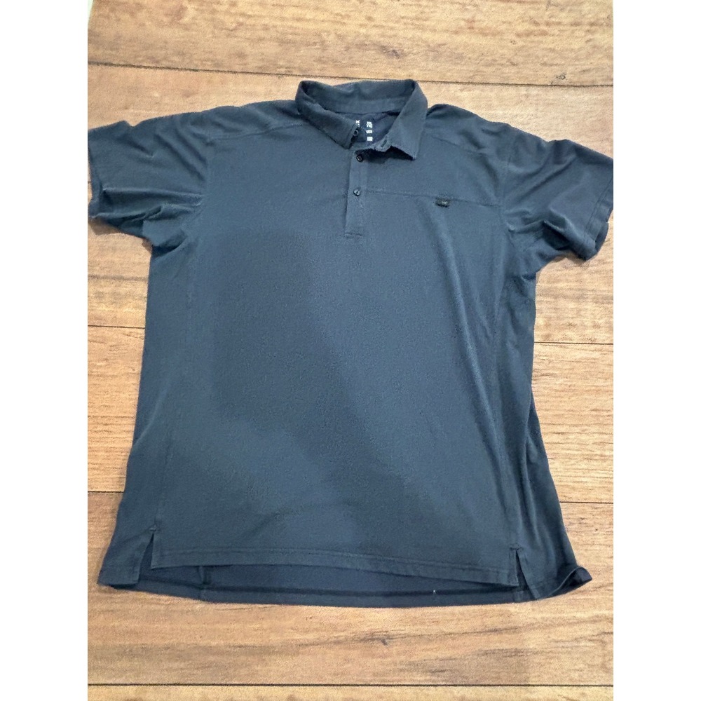 Arcteryx Captive Polo Shirt Mens XXL Dark Grey Navy Blue Short Sleeve CA34438